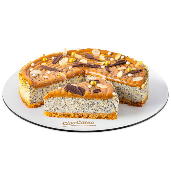 Чизкейк с карамелью и маком