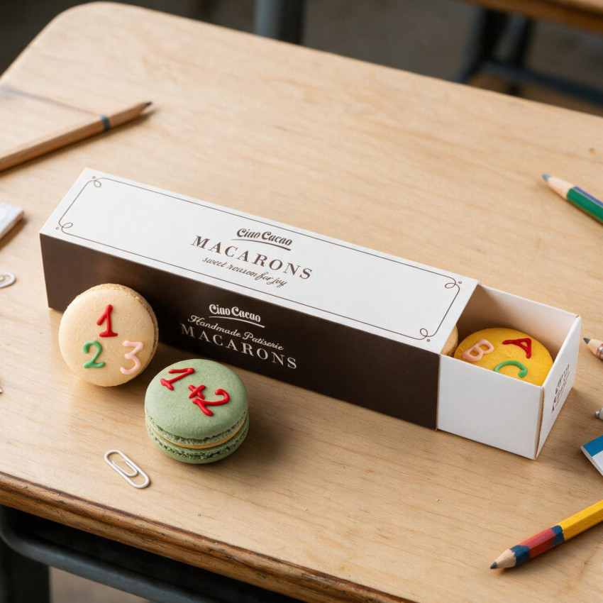 Set Macarons Back to school 4buc