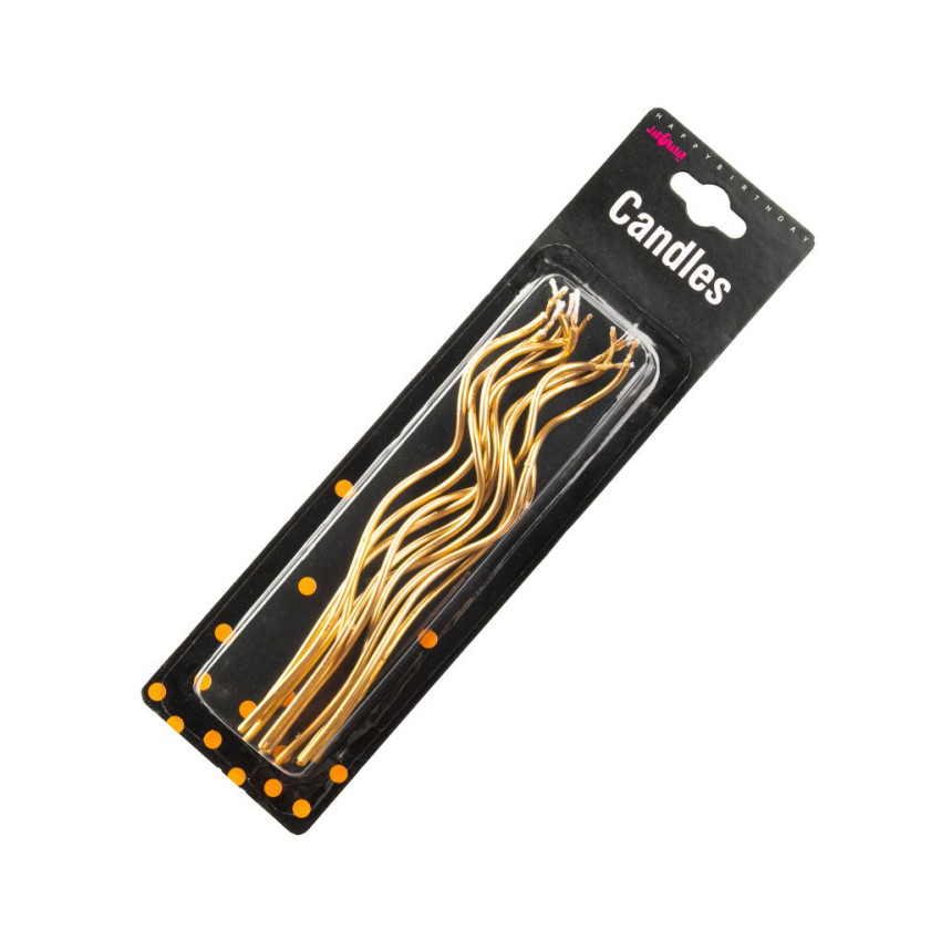 Set of Gold Twisted Candles